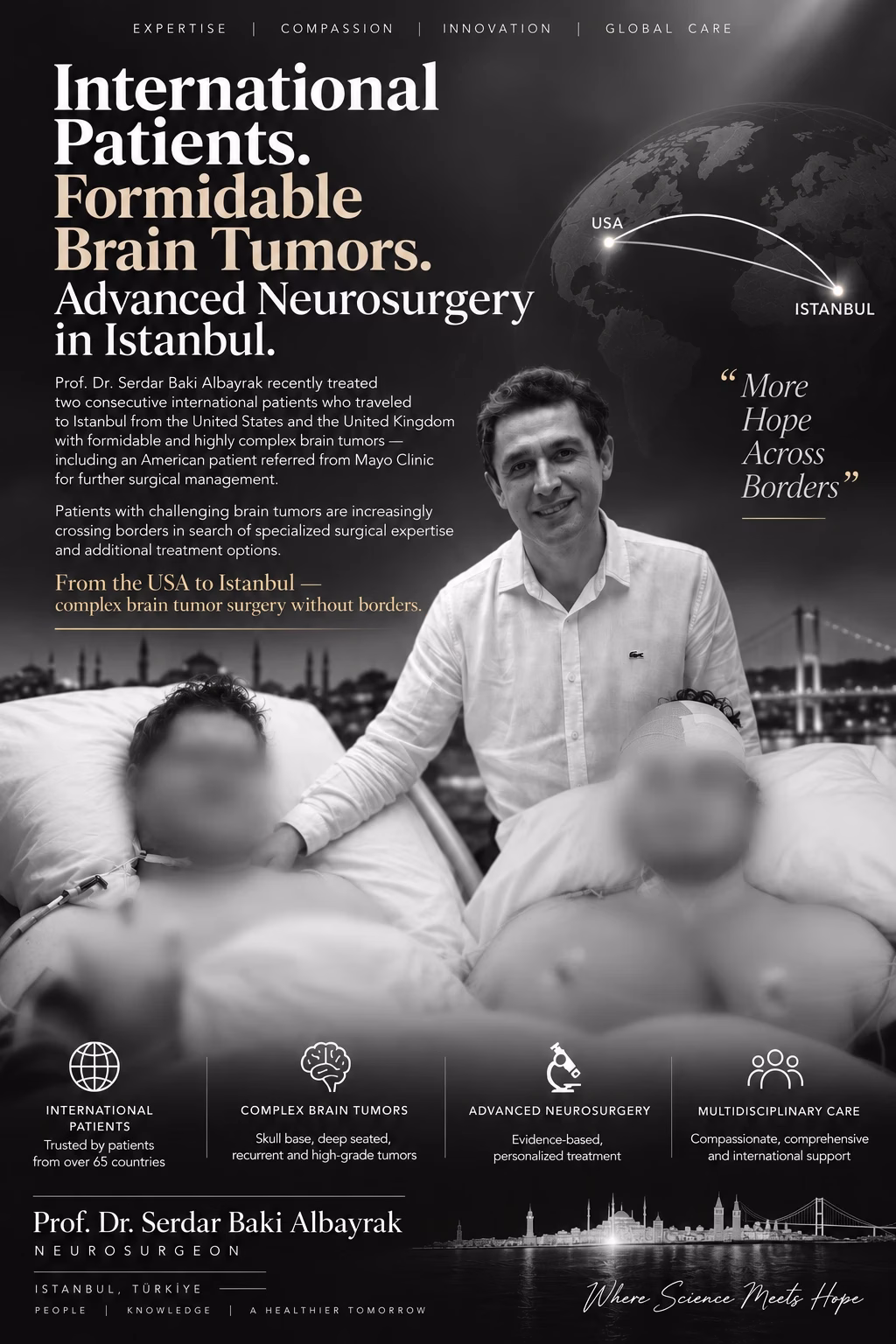 International brain tumor patients treated by Prof. Dr. Serdar Baki Albayrak in Istanbul